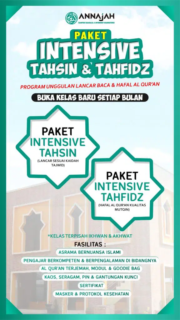 2. Paket Intensive Tahsin Tahfidz